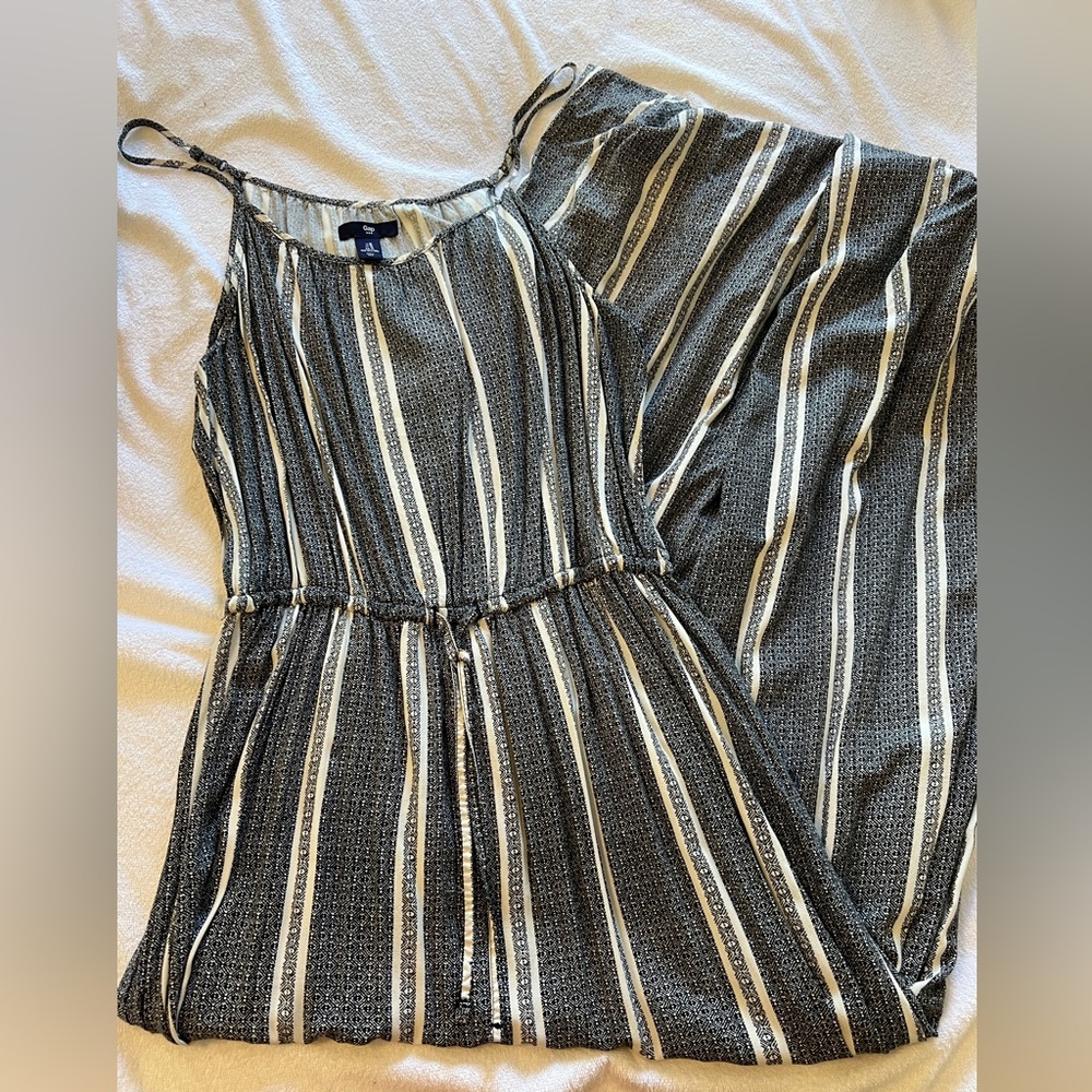 Striped Jumpsuit in Black and White